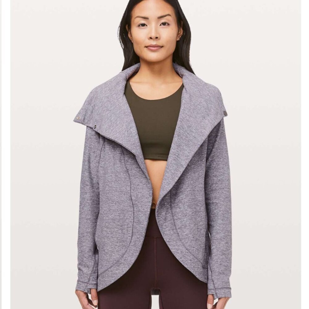 Lululemon Rulu Rally Wrap in Heathered Graphite Purple - size 4